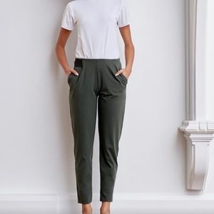 ADAY Turn it up pant - M Green